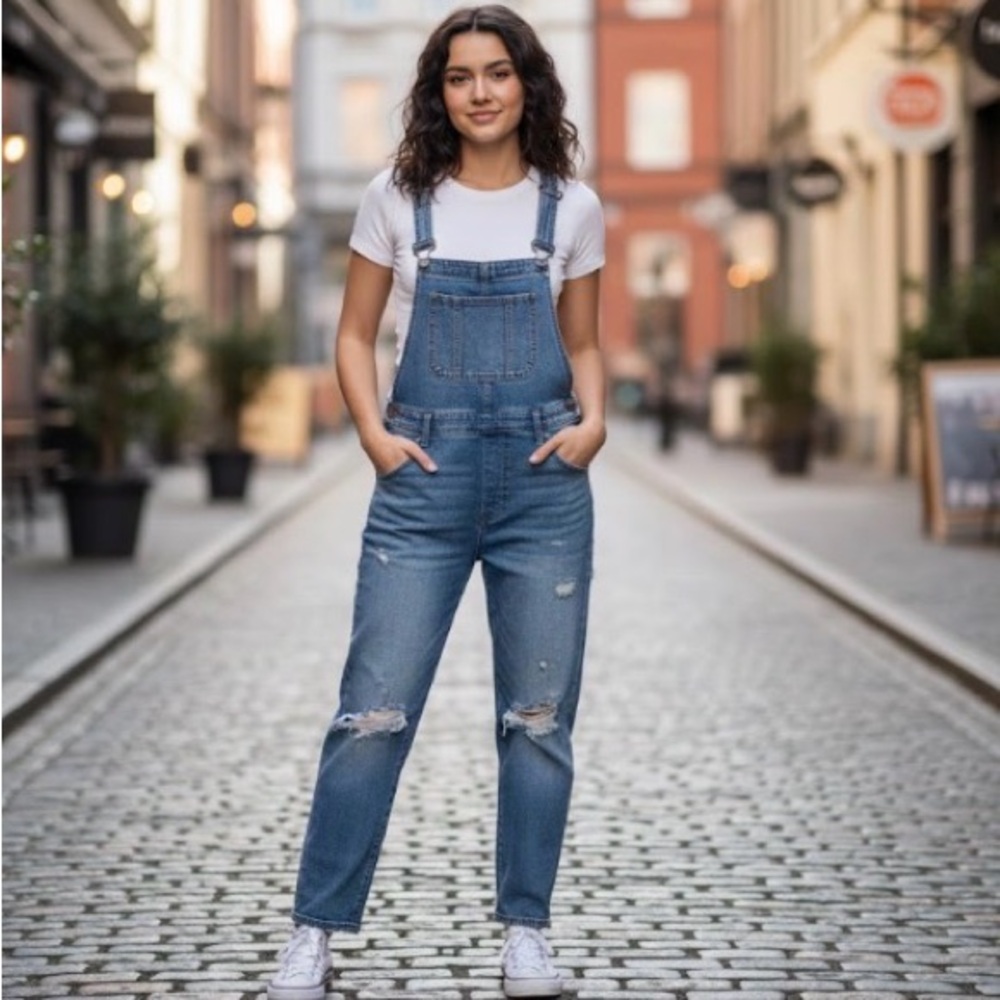 Arizona Jean Company Denim Blue Overalls